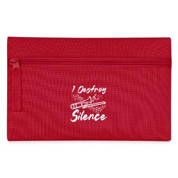 I destroy silence trombonist - Federtasche - Rot - Vorne