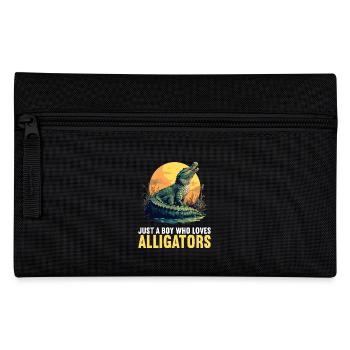 Alligatoren Alligator - Federtasche - Schwarz - Vorne