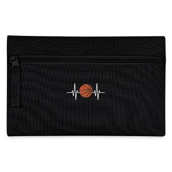 Conception de battement de cœur de basket-ball - Trousse - noir - Devant