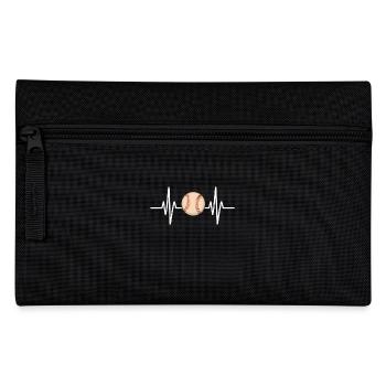 Baseball Herzschlag Design - Federtasche - Schwarz - Vorne