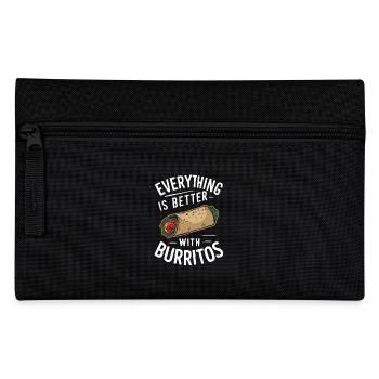 Everything is better with burritos - Pencil Case - black - Front