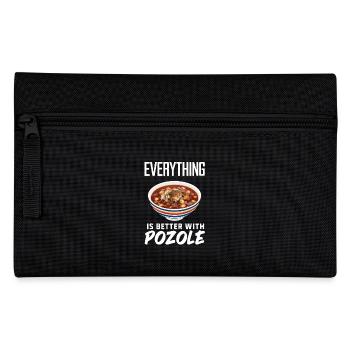 Everything is better with pozole – delicious soup - Pencil Case - black - Front