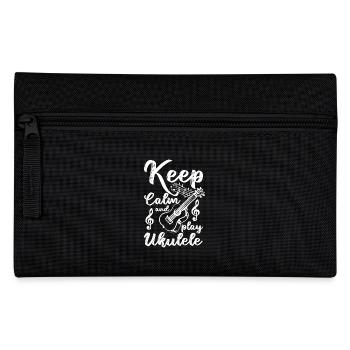 Keep calm and play ukulele - Pencil Case - black - Front