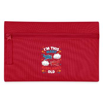 Ich Bin So Viele Flugzeuge Alt - Kinder 2 Jahre - Federtasche - Rot - Vorne