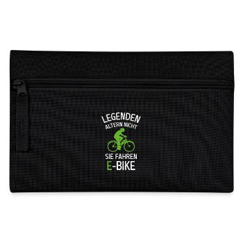Legenden altern nicht sie fahren E-bike - Federtasche - Schwarz - Vorne
