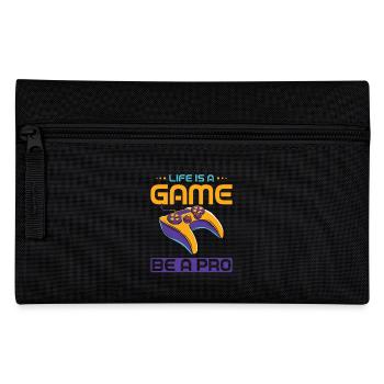 Life Is A Game Be A Pro - Federtasche - Schwarz - Vorne