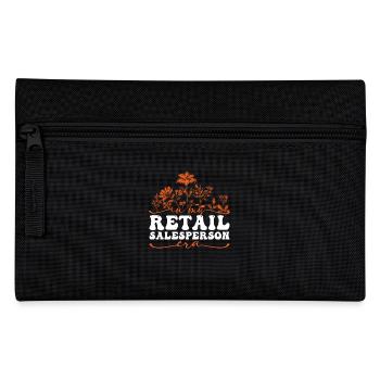 In My Retail Salesperson Era Floral Motif - Pencil Case - black - Front