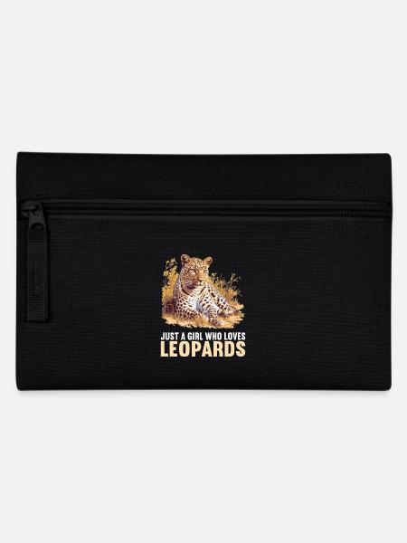 Leoparden Leopard - Federtasche - Schwarz