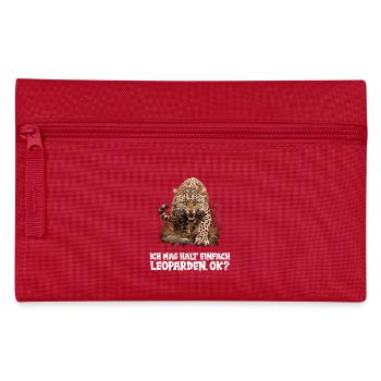 Leoparden Leopard - Pencil Case - red - Front