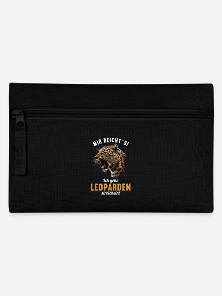 Leoparden Leopard - Federtasche - Schwarz