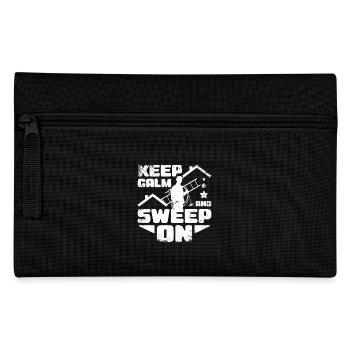 Funny chimney sweep keep calm and sweep on - Federtasche - Schwarz - Vorne