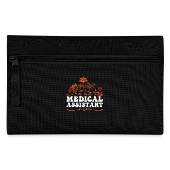 In My Medical Assistant Era With Floral Motif - Pencil Case - black - Front