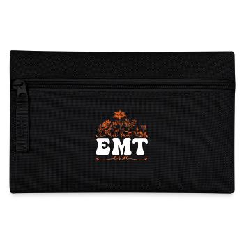 In My EMT Era Mit Blumenmotiv - Federtasche - Schwarz - Vorne