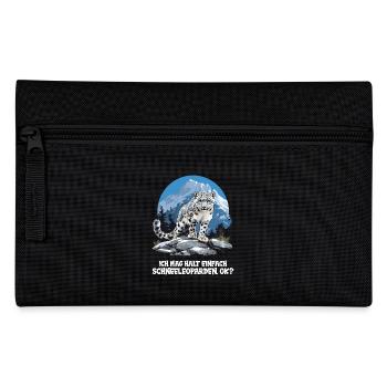 Snow Leopard Schneeleoparden Schneeleopard - Pencil Case - black - Front