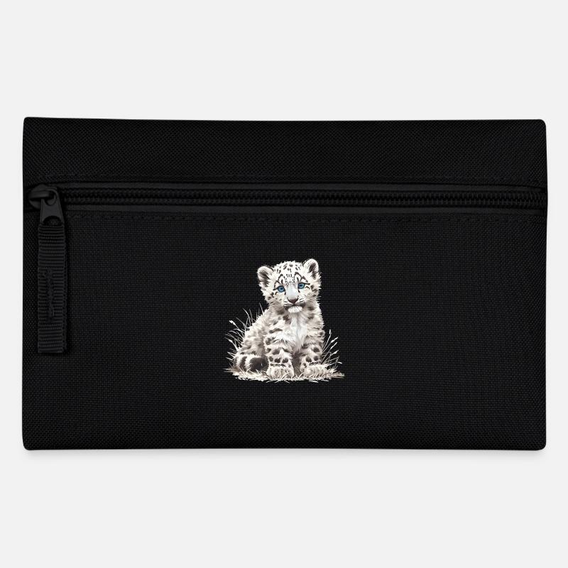 Snow Leopard Schneeleoparden Schneeleopard - Federtasche - Schwarz