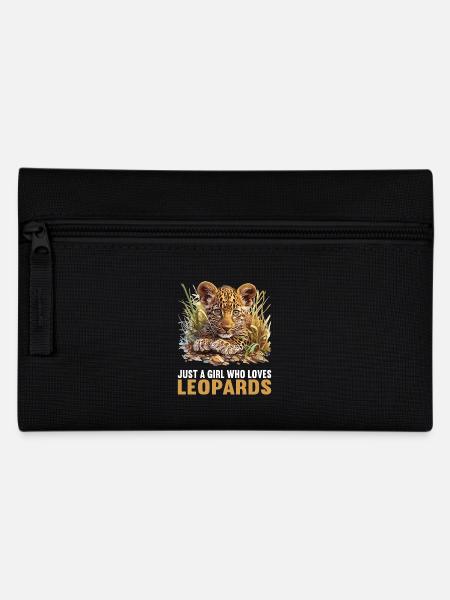 Leoparden Leopard - Federtasche - Schwarz