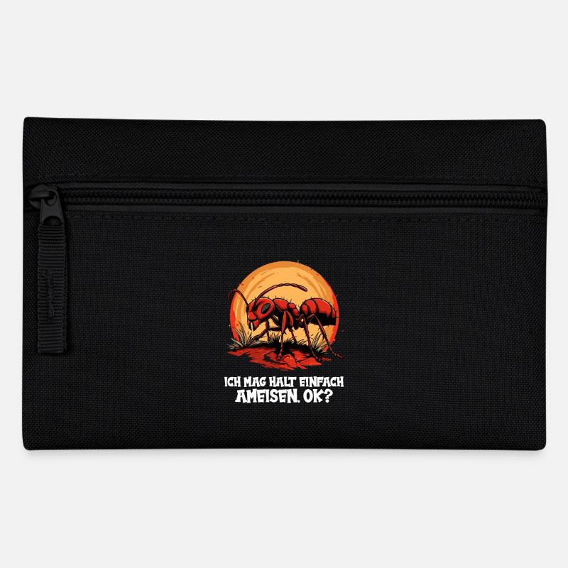 Ant Ameisen Ameise - Federtasche - Schwarz