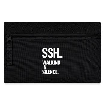 SSH.. Spazieren in Stille Silent Walking - Federtasche - Schwarz - Vorne