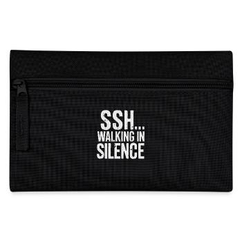 SSH... Silent Walking Enjoy In Silence - Pencil Case - black - Front
