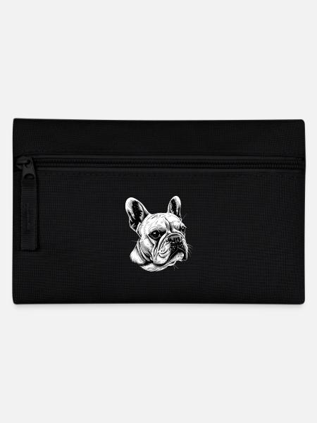 Französische Bulldogge Hund Motiv Bulldoggen Dogge - Federtasche - Schwarz