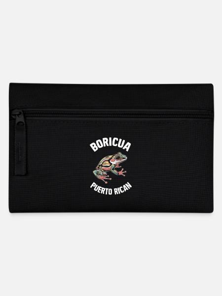Boricua Puerto Rican Coqui Puerto Rico Kunstvolle - Federtasche - Schwarz