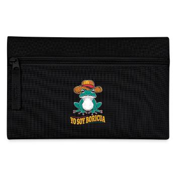Yo Soy Boricua Puerto Rican Frosch Mit Hut - Federtasche - Schwarz - Vorne
