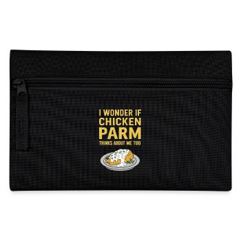 I wonder if Chicken Parm is thinking of me too - Pencil Case - black - Front
