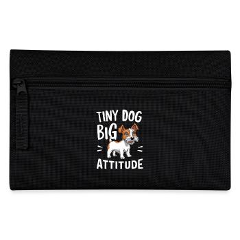 Terrier Dog Small Dog Large Attitude - Pencil Case - black - Front