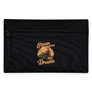 Steam Locomotives and Dreams: Trainspotter Train Railway - Pencil Case - black - Front