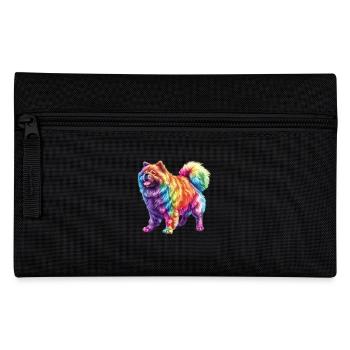 Bunter Chow Chow Hund Rasse Kunstwerk - Federtasche - Schwarz - Vorne