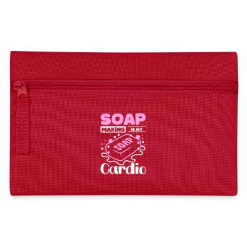 Soap Making is my cardio - Federtasche - Rot - Vorne