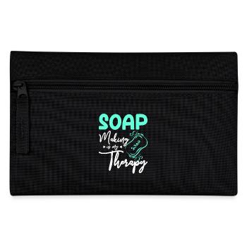 Soap Making is my therapy - Pencil Case - black - Front