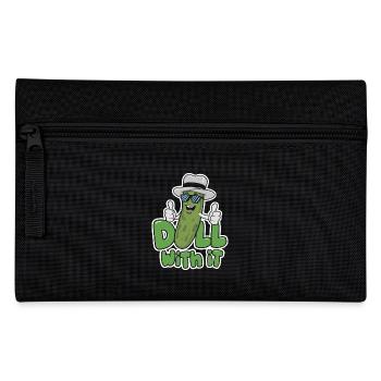 Cucumber Joke Dill With It Funny Design - Pencil Case - black - Front