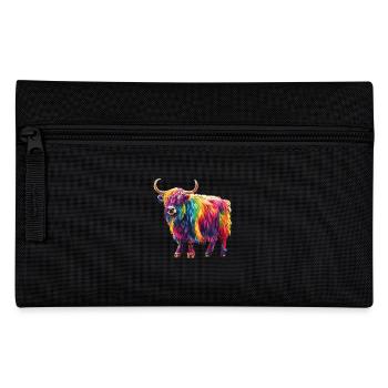 Yak Rainbow Colorful Artwork Color Joy - Pencil Case - black - Front