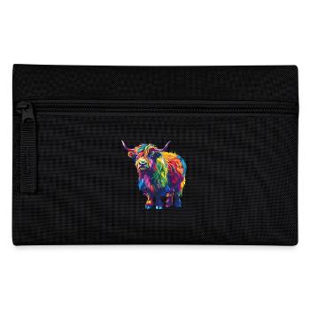 Yak Rainbow Colorful Blaze Yak - Pencil Case - black - Front
