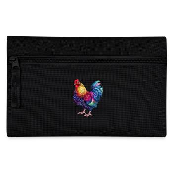 Rooster Rainbow – Colorful Blaze - Pencil Case - black - Front