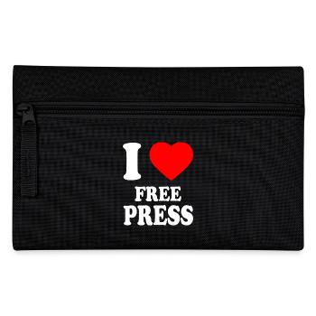 i love free press - Federtasche - Schwarz - Vorne