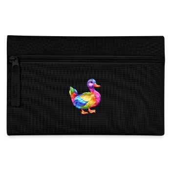 Bunte Ente Regenbogen Freudenbringer - Federtasche - Schwarz - Vorne