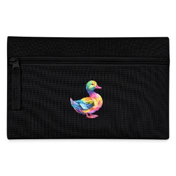 Colorful Duck Artwork Vibrant Colorful - Pencil Case - black - Front
