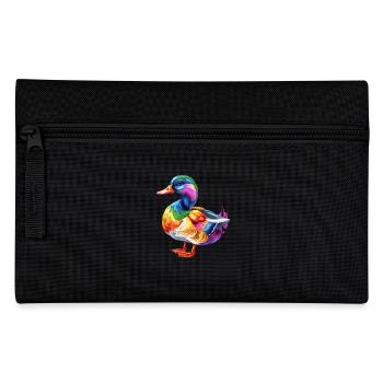 Canard coloré Illustration Nature Art Design - Trousse - noir - Devant