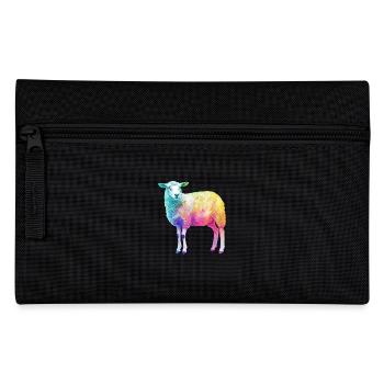Sheep with Rainbow Shepherd Farm Animal - Pencil Case - black - Front
