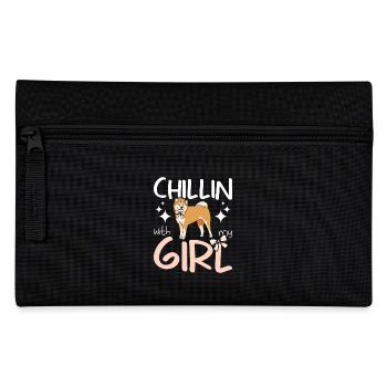 Chillin with my Akita girl - Pencil Case - black - Front