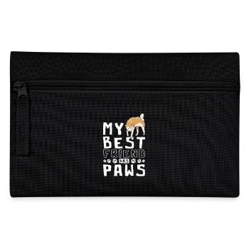 My best friend has paws Akita - Pencil Case - black - Front