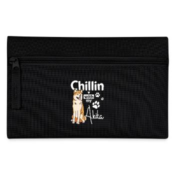 Chillin with my Akita - Pencil Case - black - Front