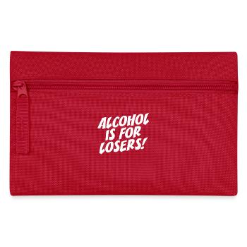 L’alcool est pour les perdants Alkoholfrei Sober Ohne Alk - Trousse - rouge - Devant