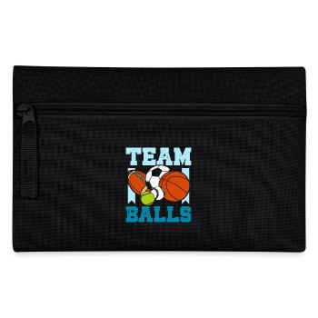 Gender Reveal Team boy team balls - Federtasche - Schwarz - Vorne