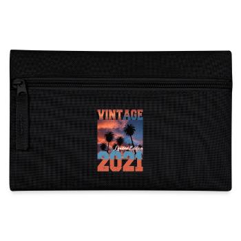 2021 Vintage Limited Edition Palmen Geboren 2021 - Federtasche - Schwarz - Vorne