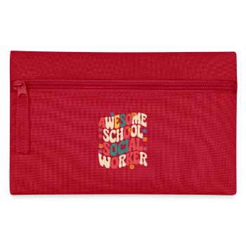 Awesome School Social Worker - Pencil Case - red - Front