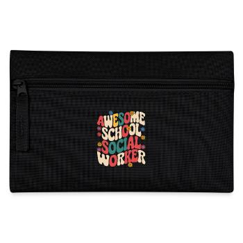 Awesome School Social Worker - Pencil Case - black - Front