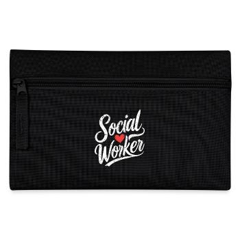 Social Worker Herz Sozialarbeit Liebe - Federtasche - Schwarz - Vorne